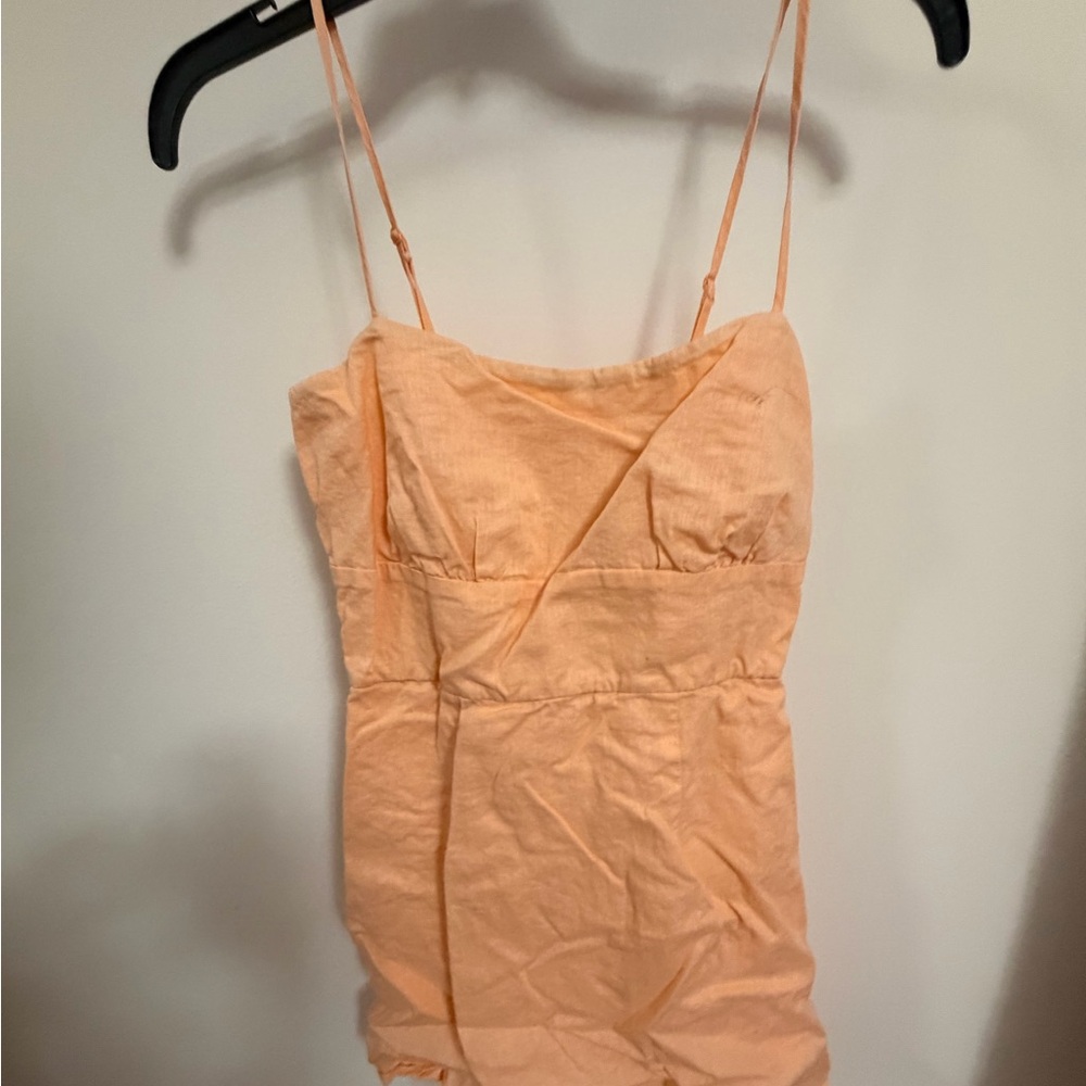 Sleeveless Peach Spaghetti Strap Women's Top